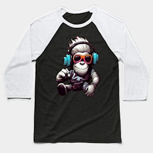 Crazy Cool Monkey Baseball T-Shirt